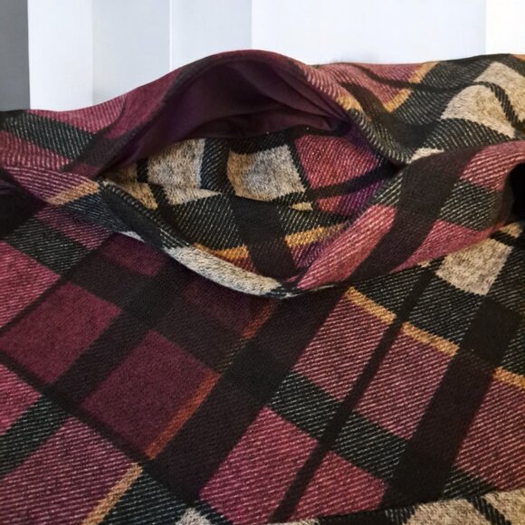 Jessica Howard Size XL 18 Long Sleeve Shift Dress  Purple / Eggplant Plaid - Picture 12 of 15